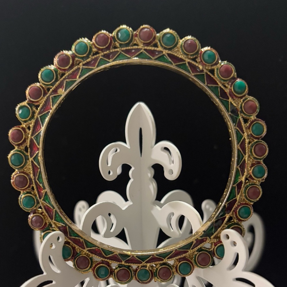 Elegant Gold and Multicolor Bangle
